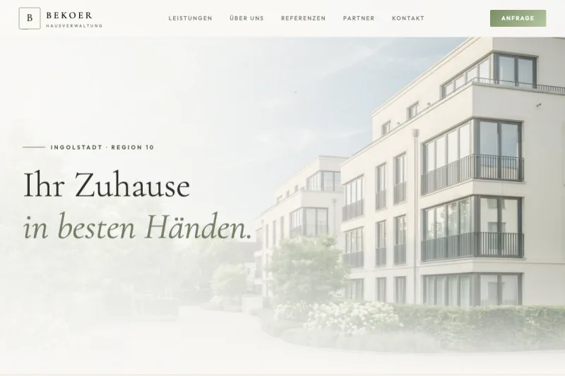 BEKOER Hausverwaltung Website