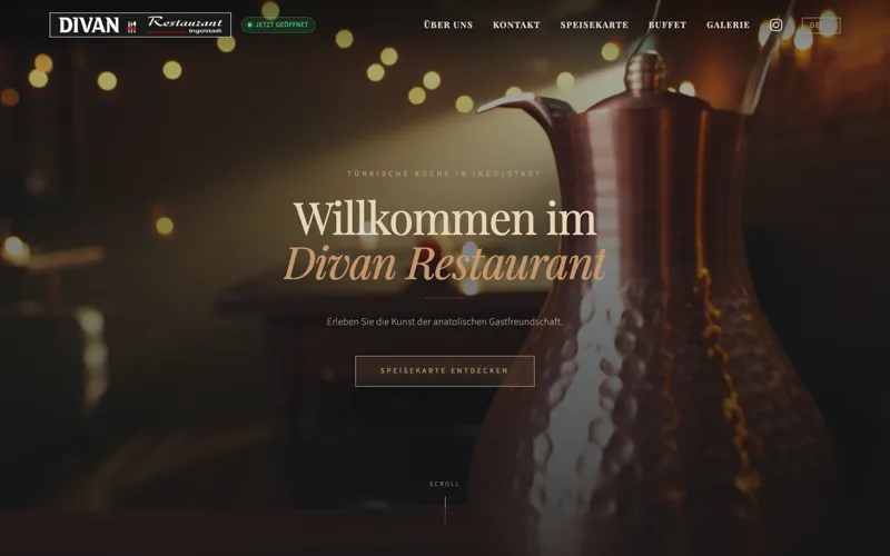 Divan Restaurant Website