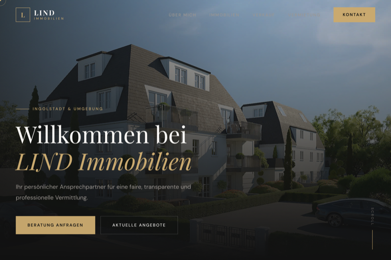 Lind Immobilien Website