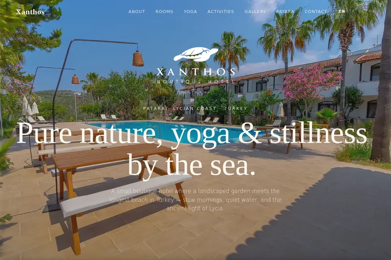 Xanthos Boutique Hotel Website